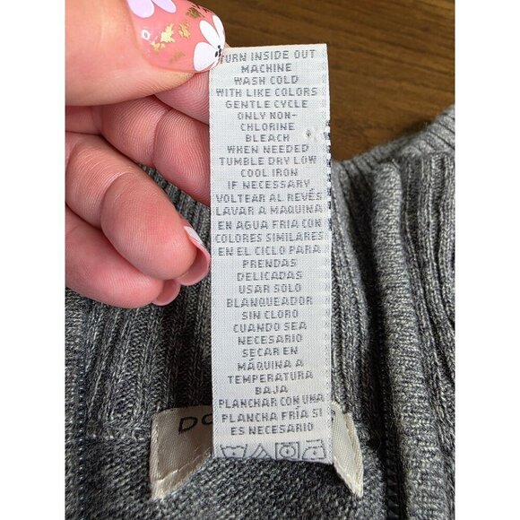 Dockers Mens Colorblock Acrylic Half-Zip Sweater L/G Gray/Burgundy - Picture 10 of 10